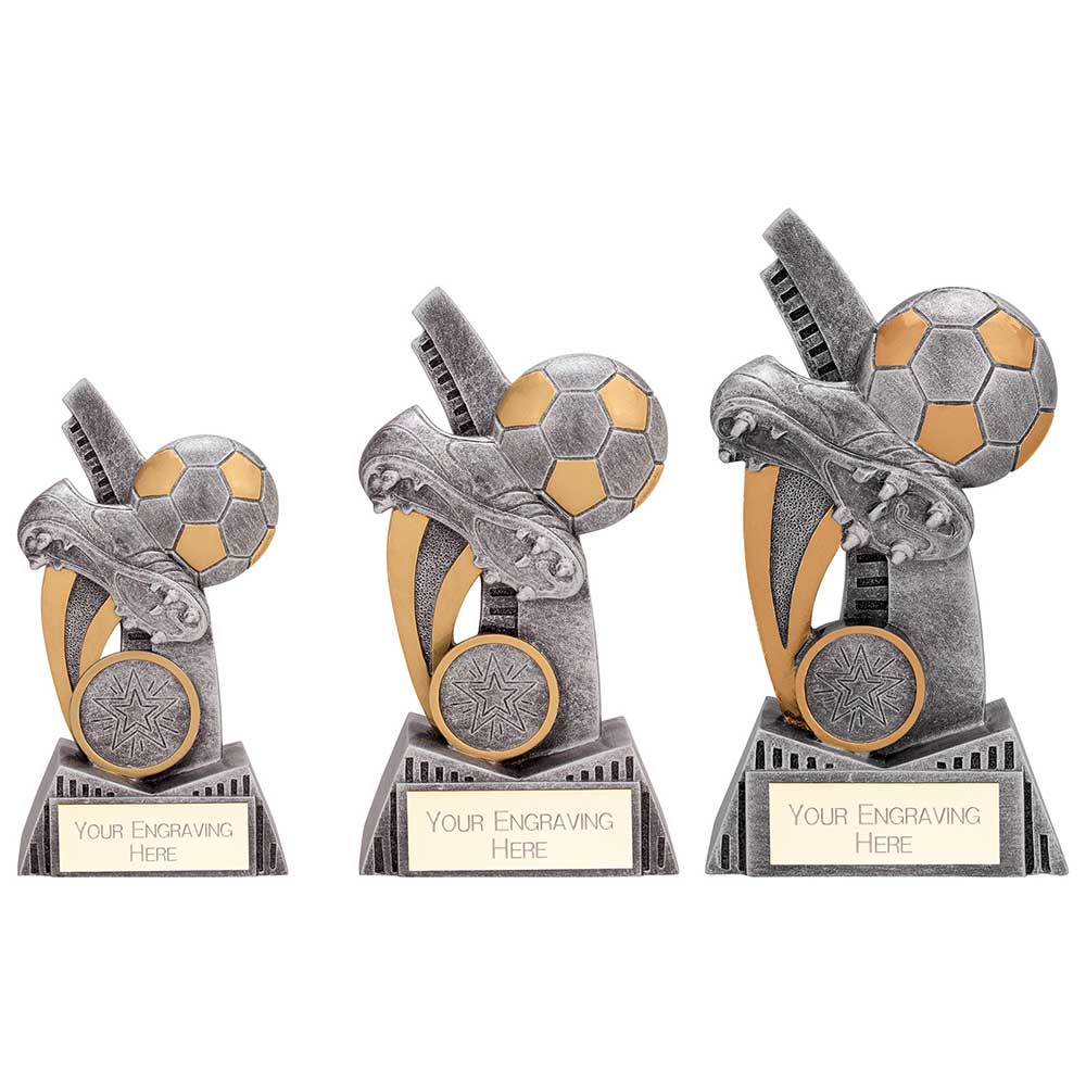 Revolution Football Award Antique Silver & Gold - RF24048