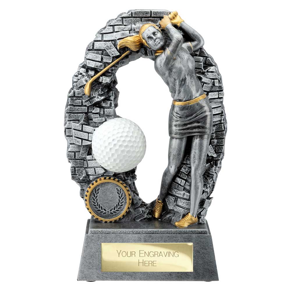 Blast Out Golf Female Resin Award - 190mm