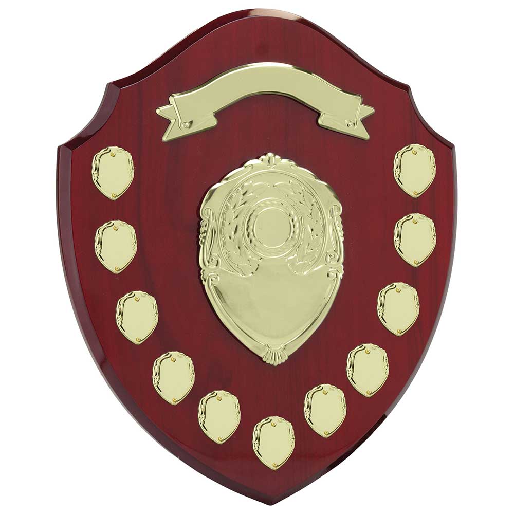 Mountbatten Annual Shield Rosewood & Gold - SH24017