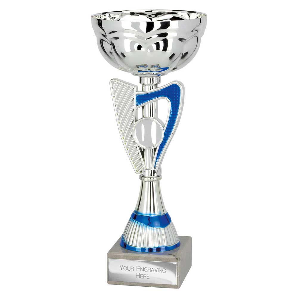 Mystify Cup Silver & Blue - 340mm