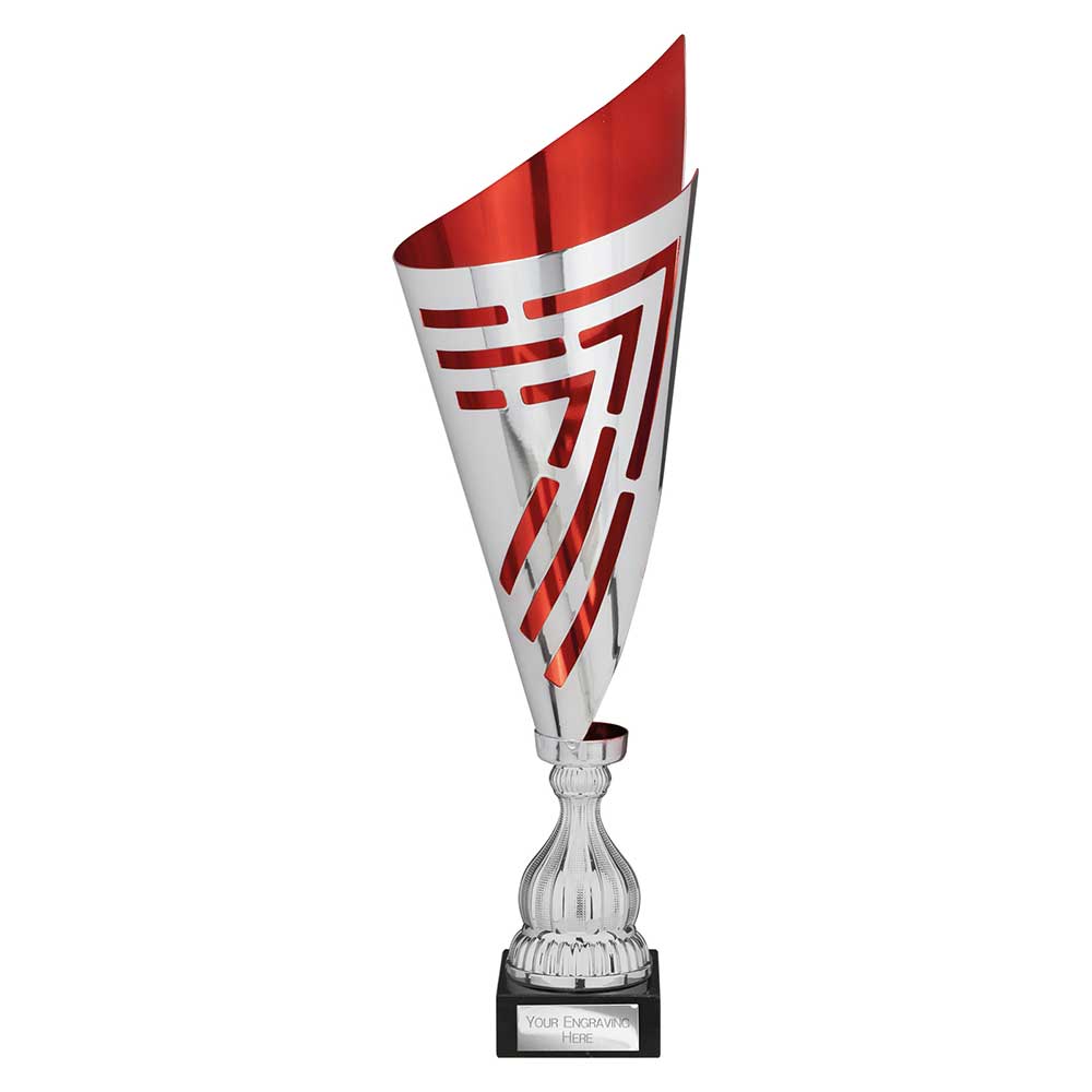 Arrow Laser Trophy Silver & Red - 400mm