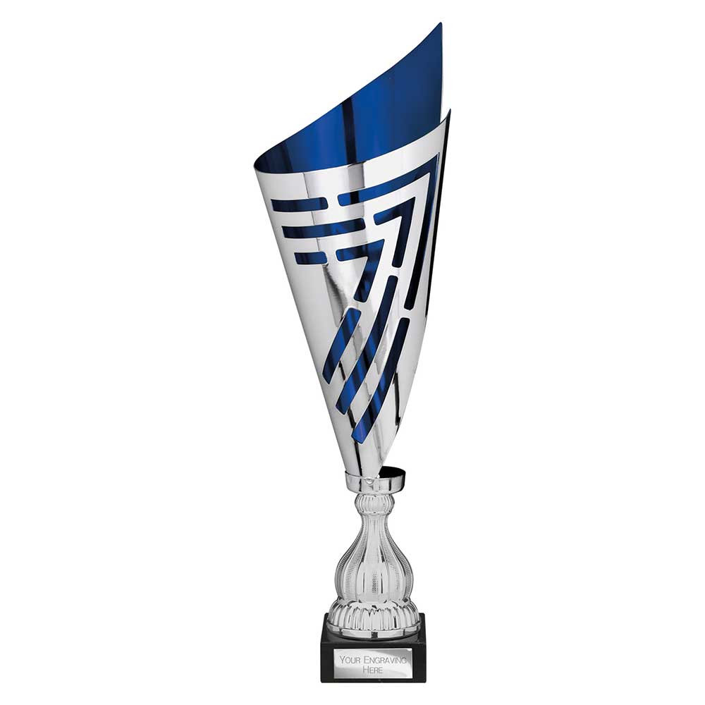 Arrow Laser Trophy Silver & Blue - 400mm