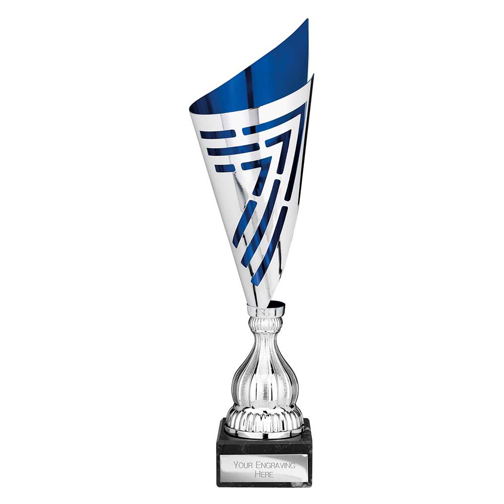 Arrow Laser Trophy Silver & Blue - 450mm