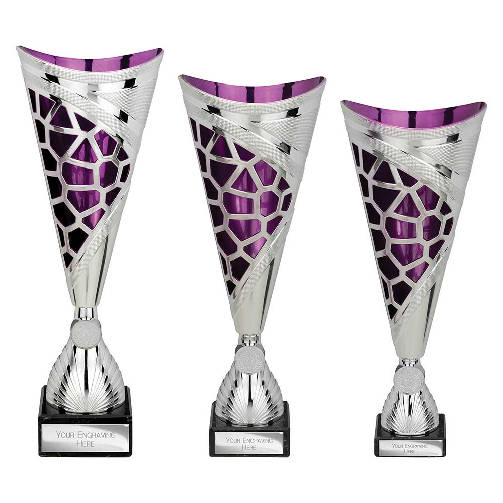Vivid Trophy Silver & Purple