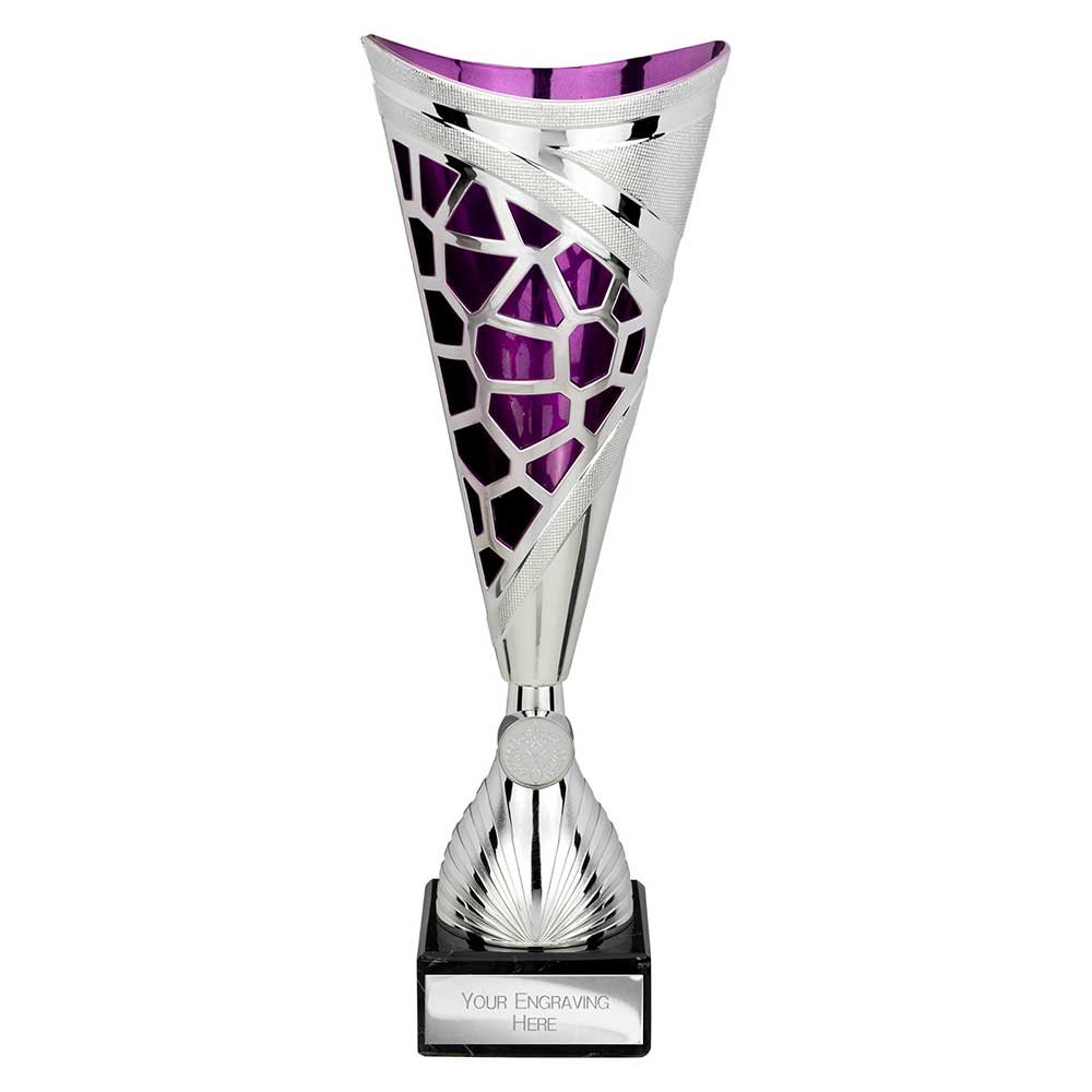 Vivid Trophy Silver & Purple - 365mm