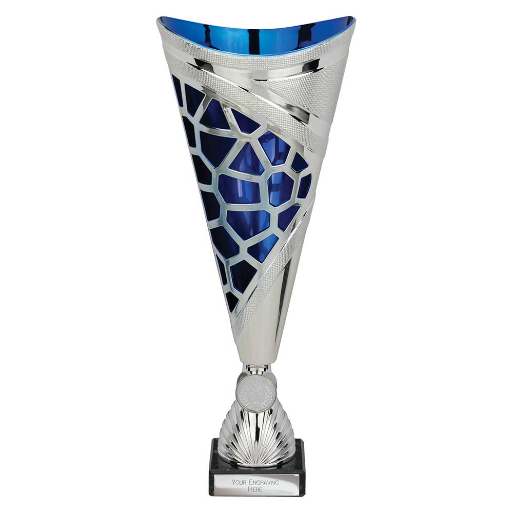Vivid Trophy Silver & Blue - 320mm