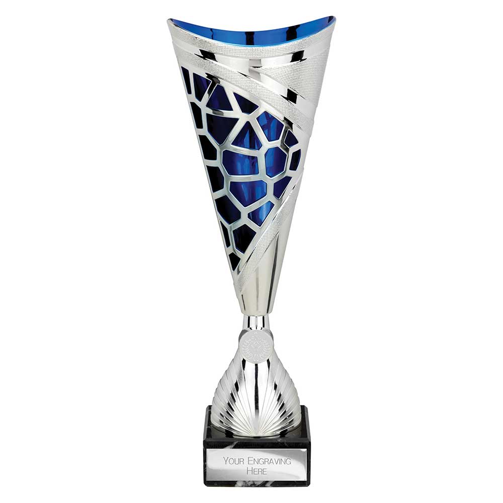 Vivid Trophy Silver & Blue - 365mm