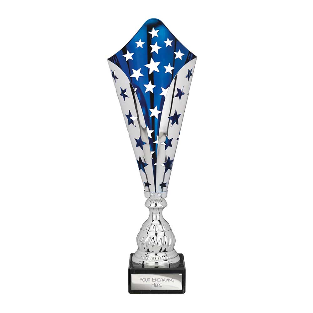 Galaxy Laser Trophy Silver & Blue - 410mm