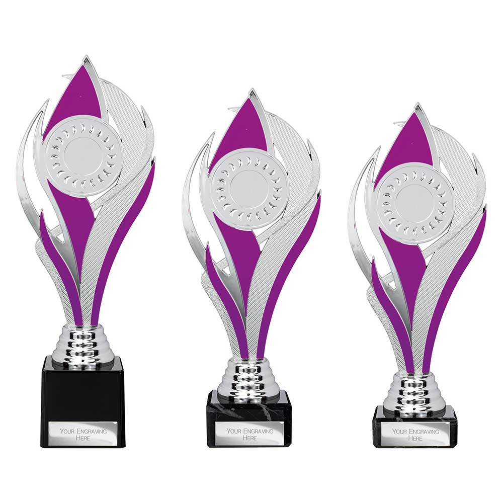 Volcano Trophy Silver & Purple