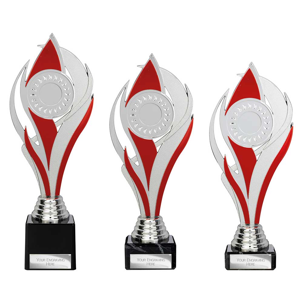 Volcano Trophy Silver & Red