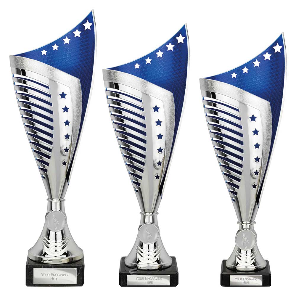 Nebula Trophy Silver & Blue