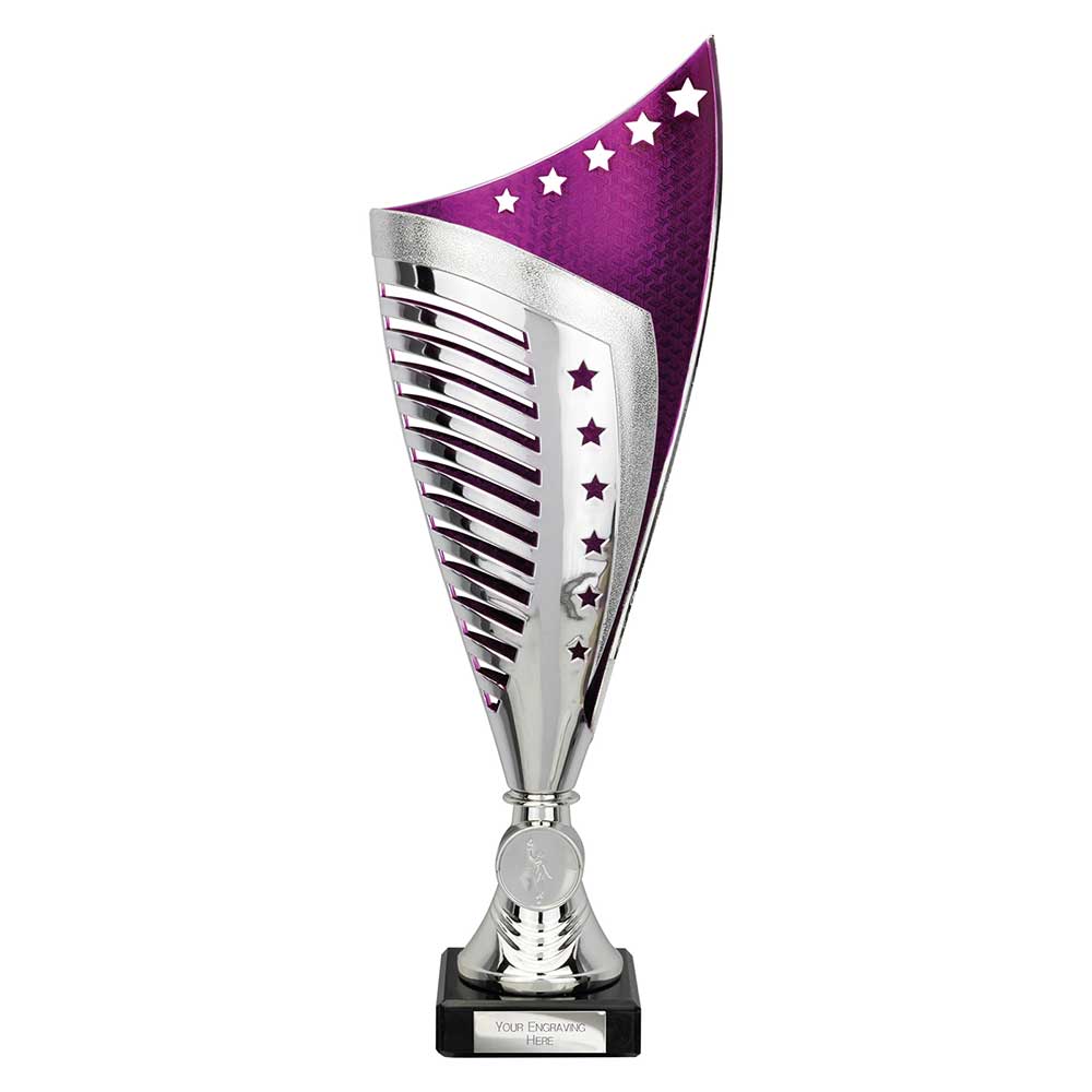 Nebula Trophy Silver & Purple - 320mm
