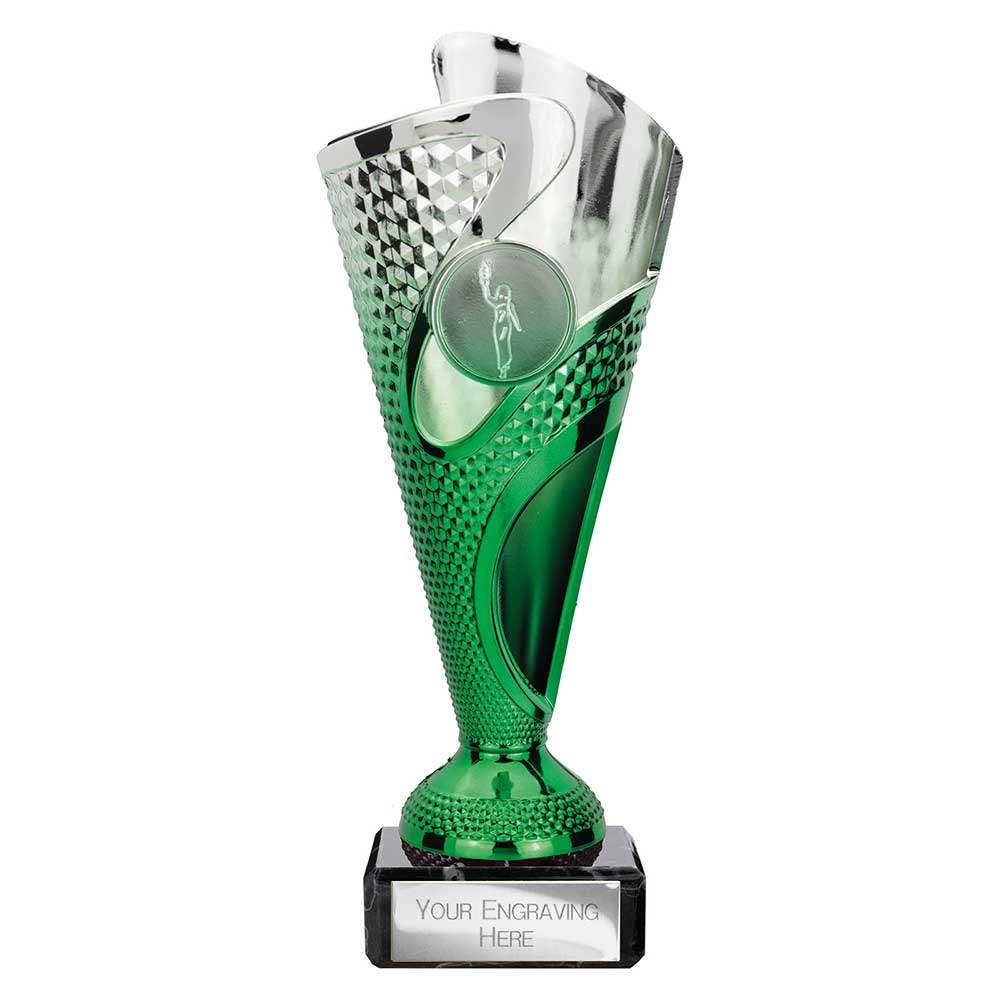 Rodeo Trophy Silver & Green - 185mm