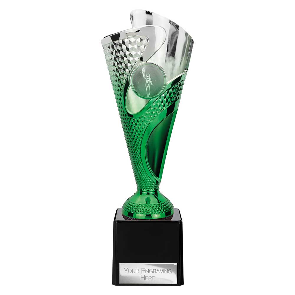 Rodeo Trophy Silver & Green - 215mm