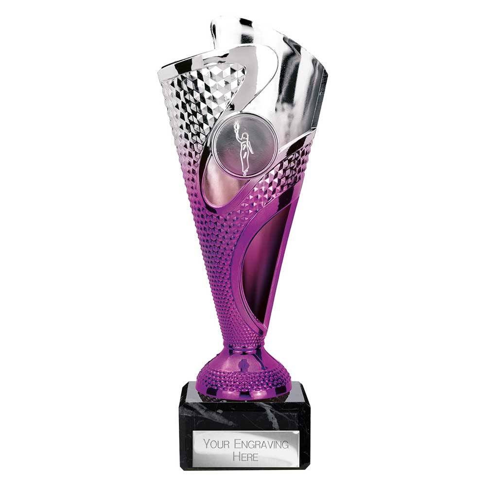 Rodeo Trophy Silver & Purple - 195mm