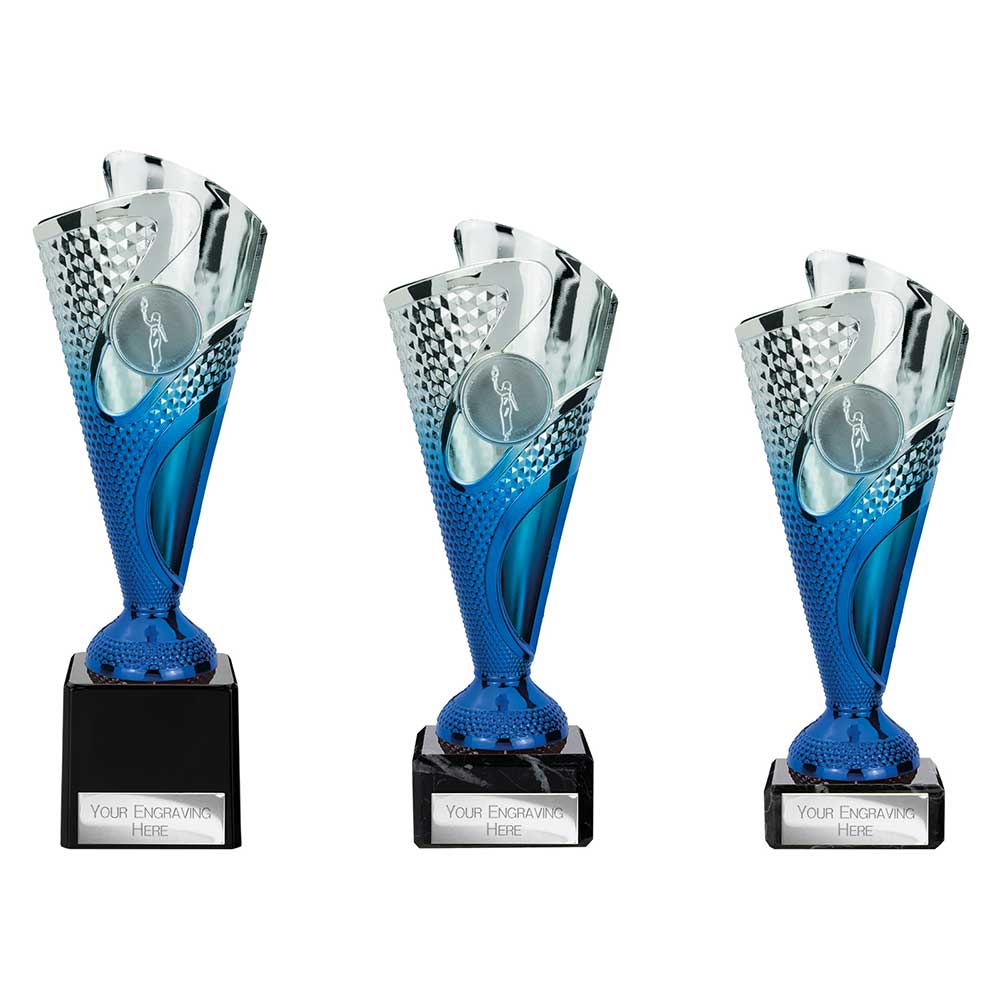 Rodeo Trophy Silver & Blue