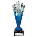 Rodeo Trophy Silver & Blue - 195mm