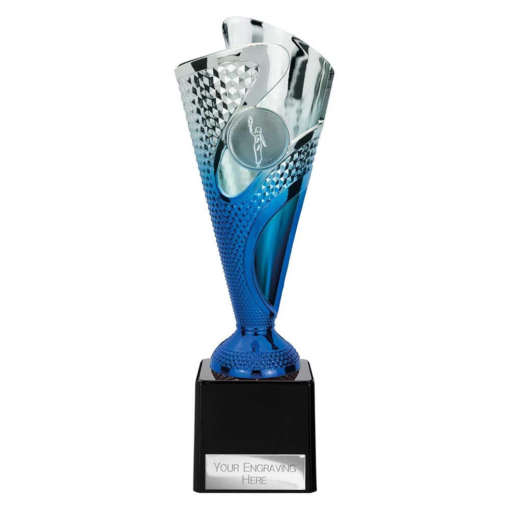 Rodeo Trophy Silver & Blue - 215mm