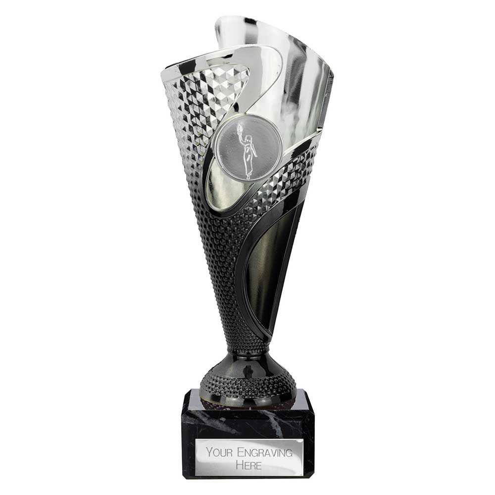 Rodeo Trophy Silver & Black - 195mm