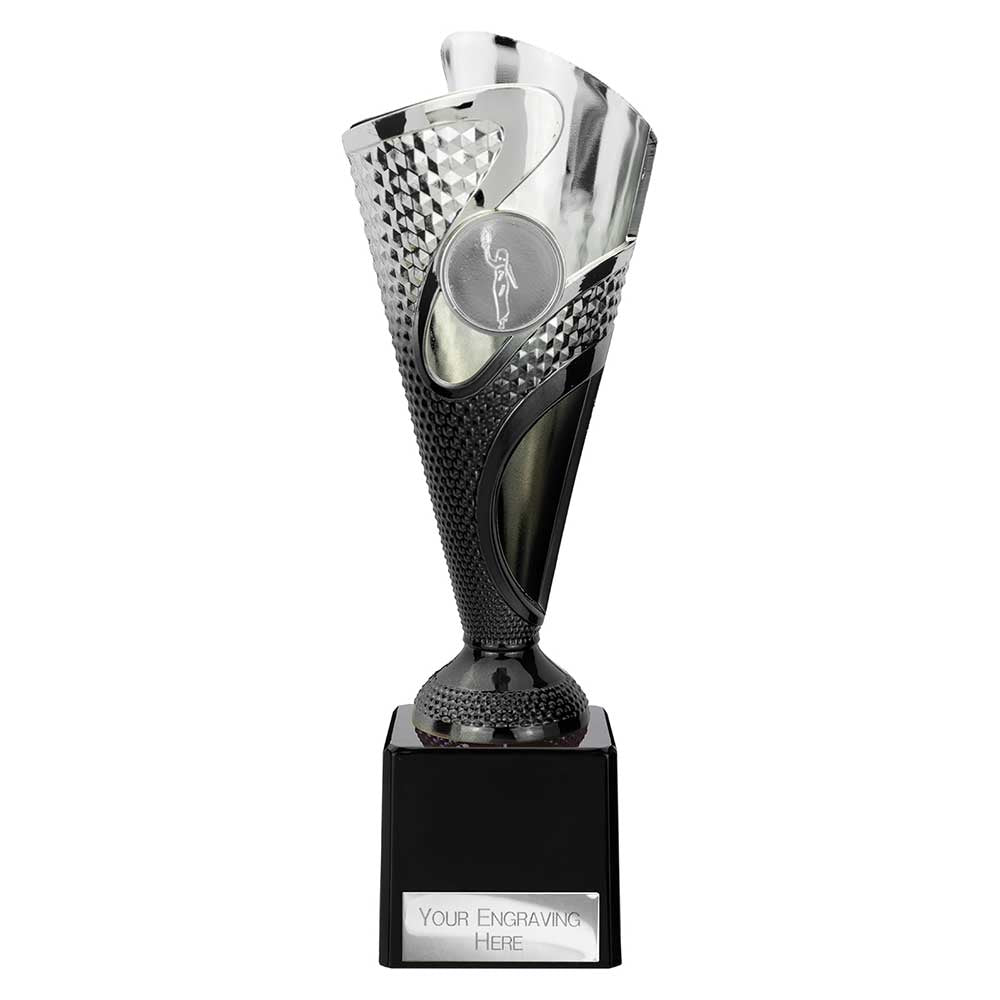 Rodeo Trophy Silver & Black - 215mm