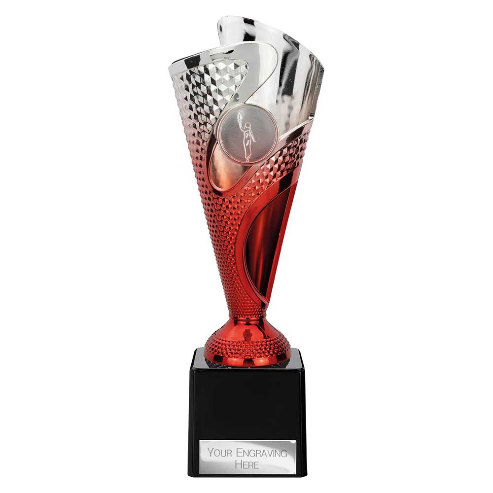 Rodeo Trophy Silver & Red - 215mm