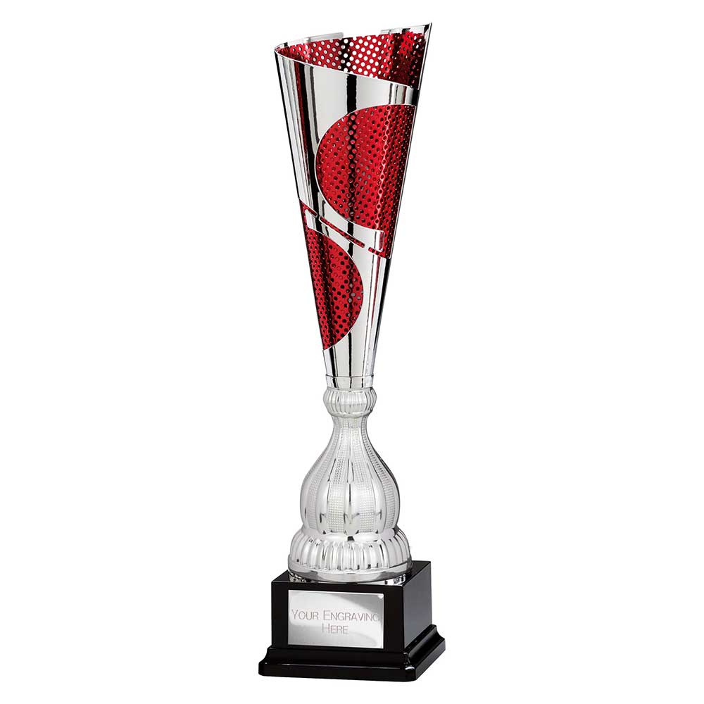 Quest Laser Cut Cup Silver & Red - 470mm