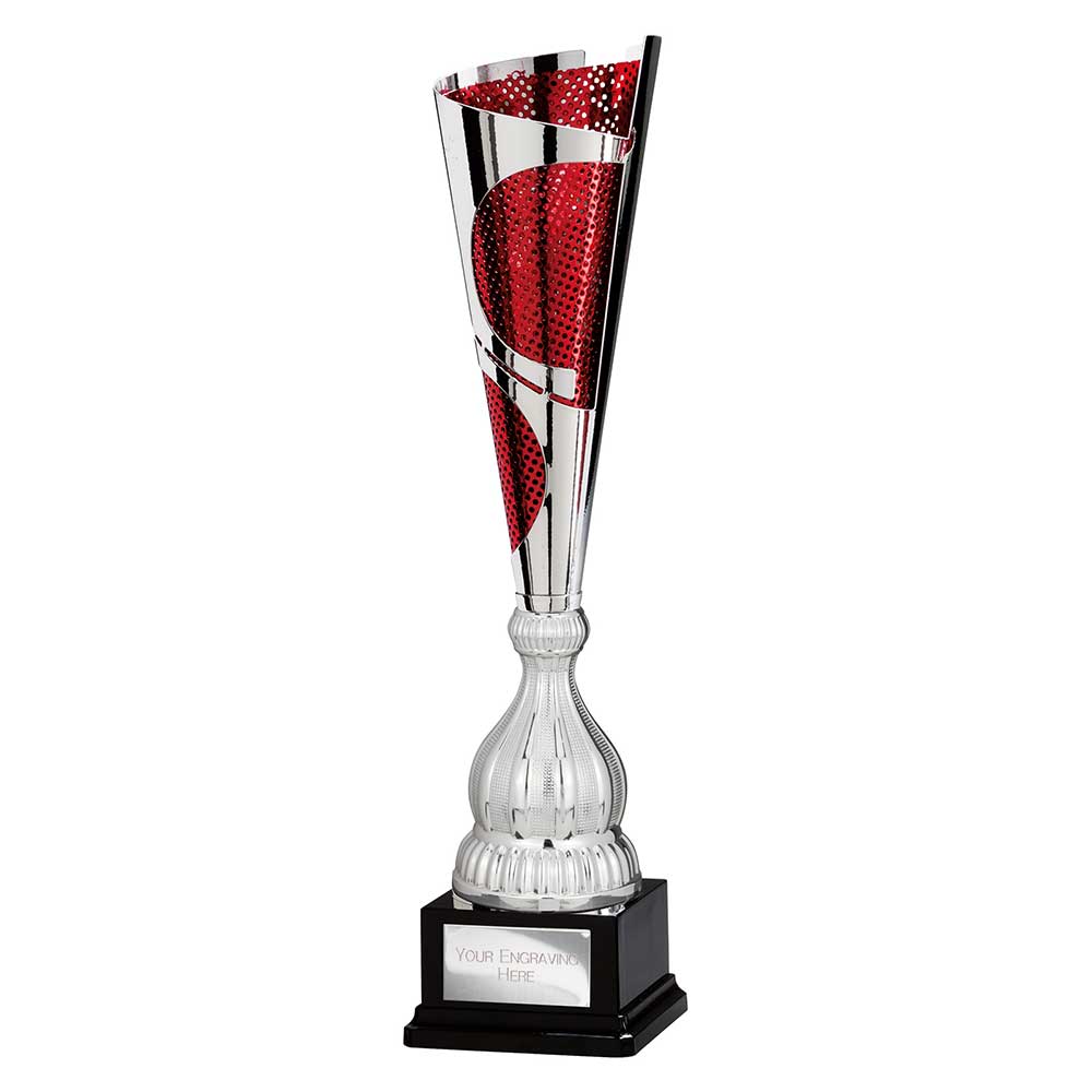 Quest Laser Cut Cup Silver & Red - 515mm