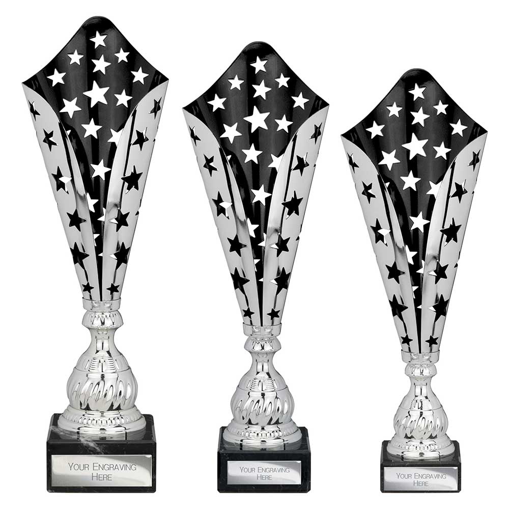 Galaxy Laser Trophy Silver & Black