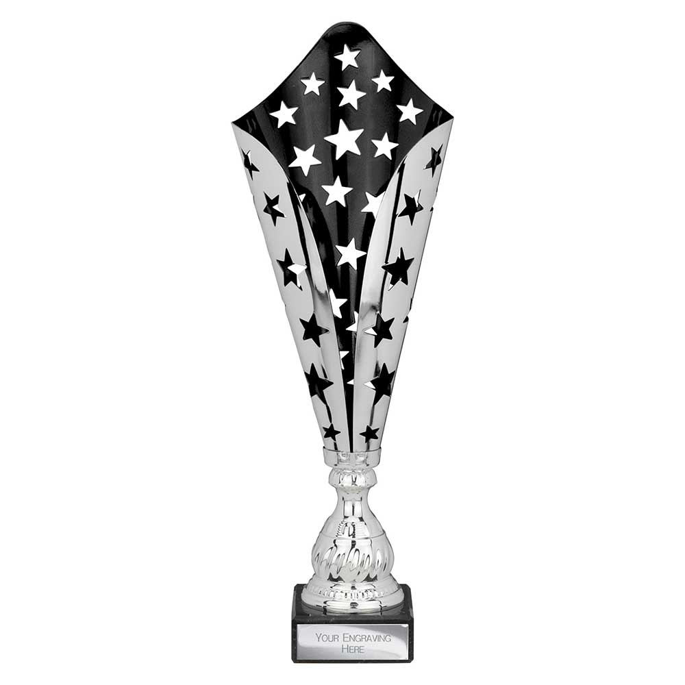 Galaxy Laser Trophy Silver & Black - 390mm