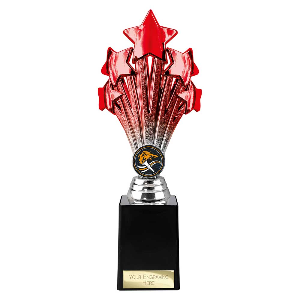 5 Star Trophy Red and Silver - 245mm