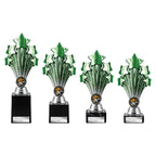 5 Star Trophy Green and Silver