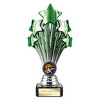 5 Star Trophy Green and Silver - 190mm