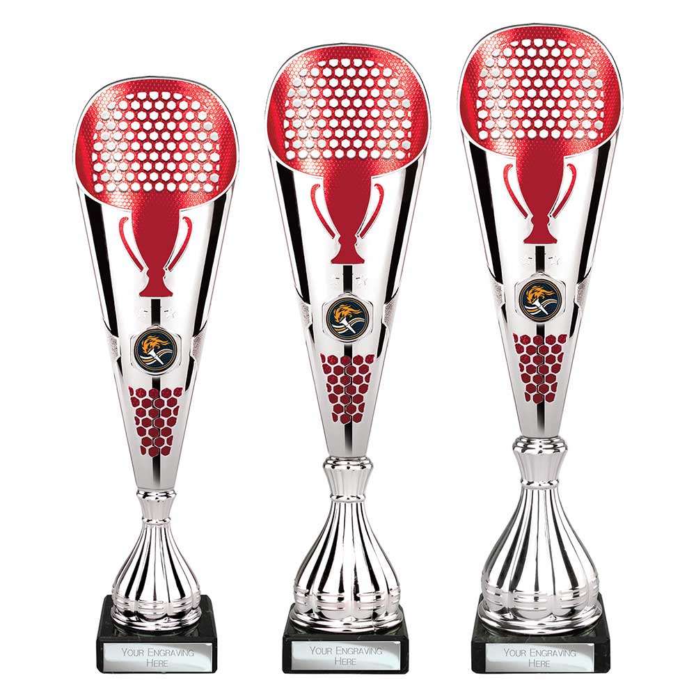 Eclectic Trophy Silver & Red