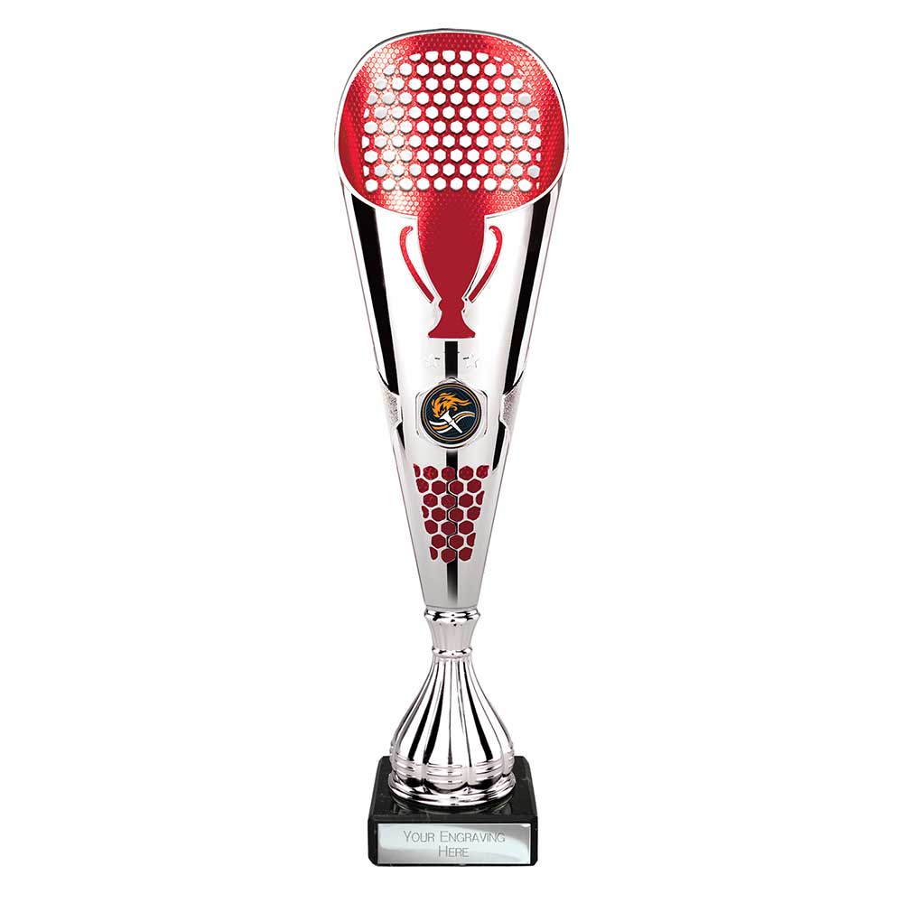 Eclectic Trophy Silver & Red - 330mm