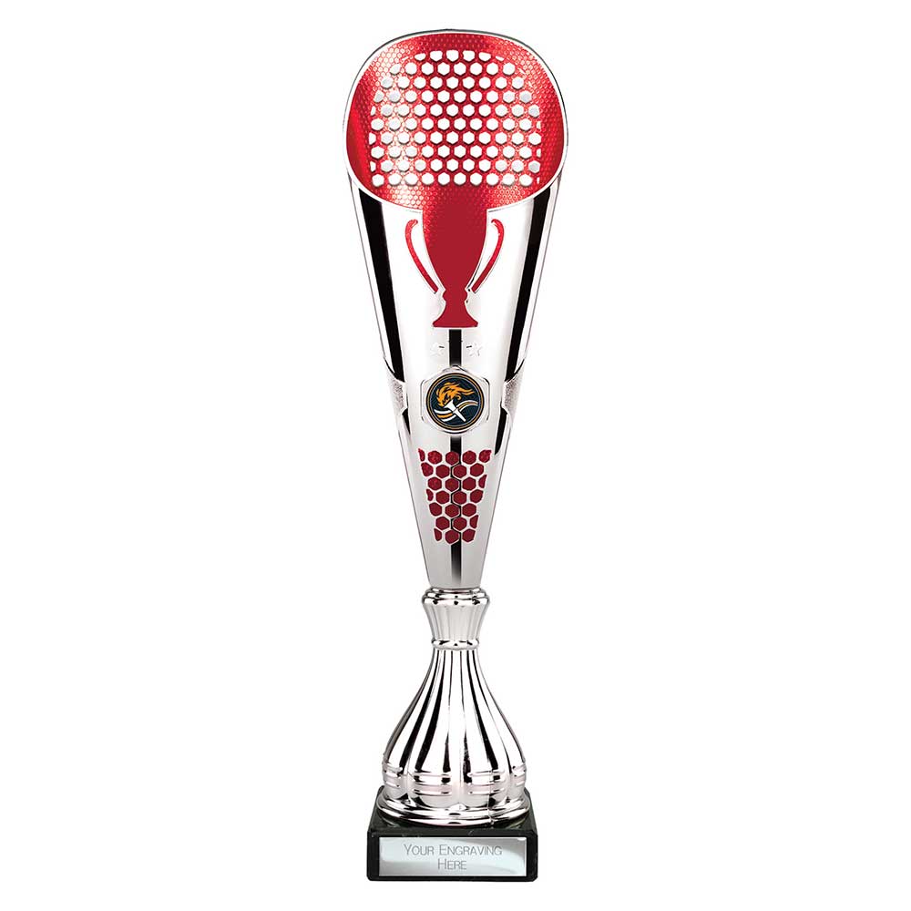 Eclectic Trophy Silver & Red - 345mm