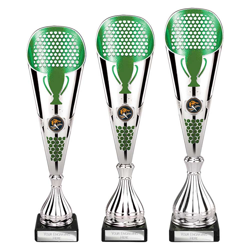 Eclectic Trophy Silver & Green