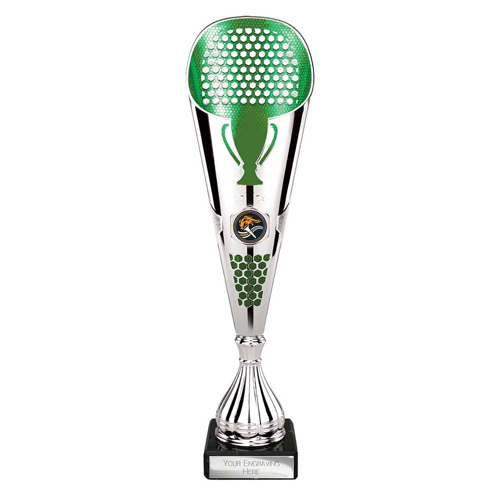 Eclectic Trophy Silver & Green - 330mm