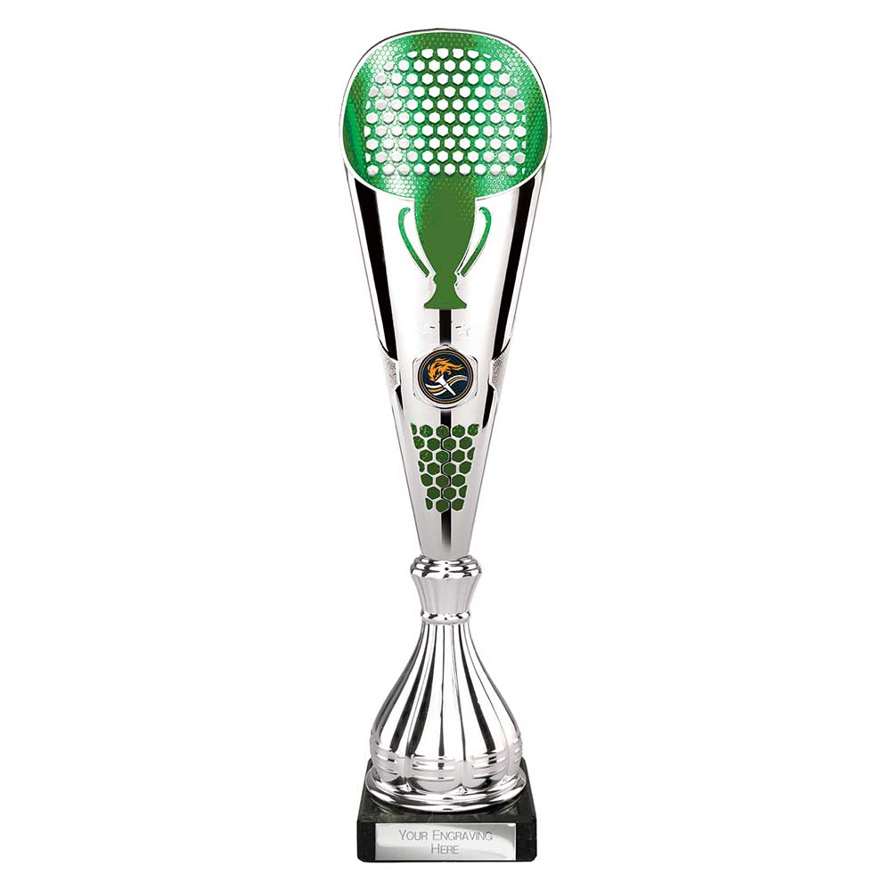 Eclectic Trophy Silver & Green - 360mm