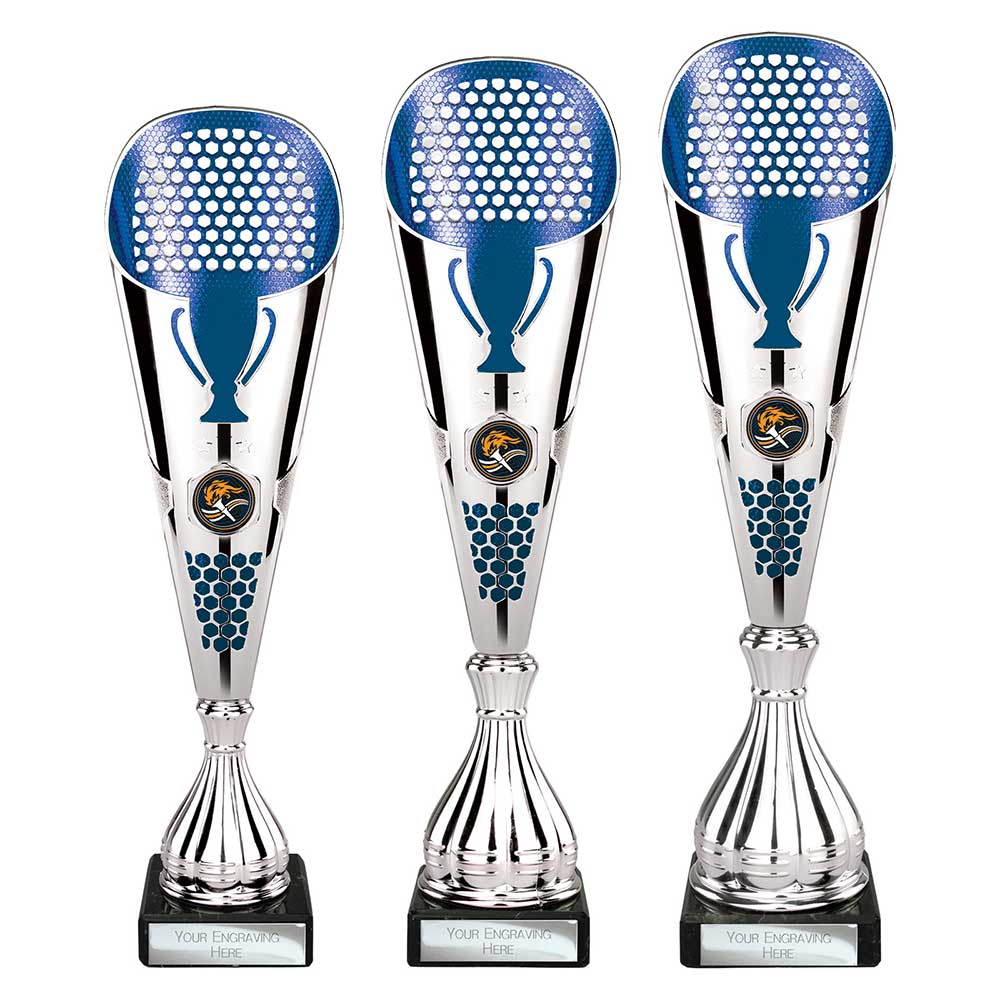 Eclectic Trophy Silver & Blue