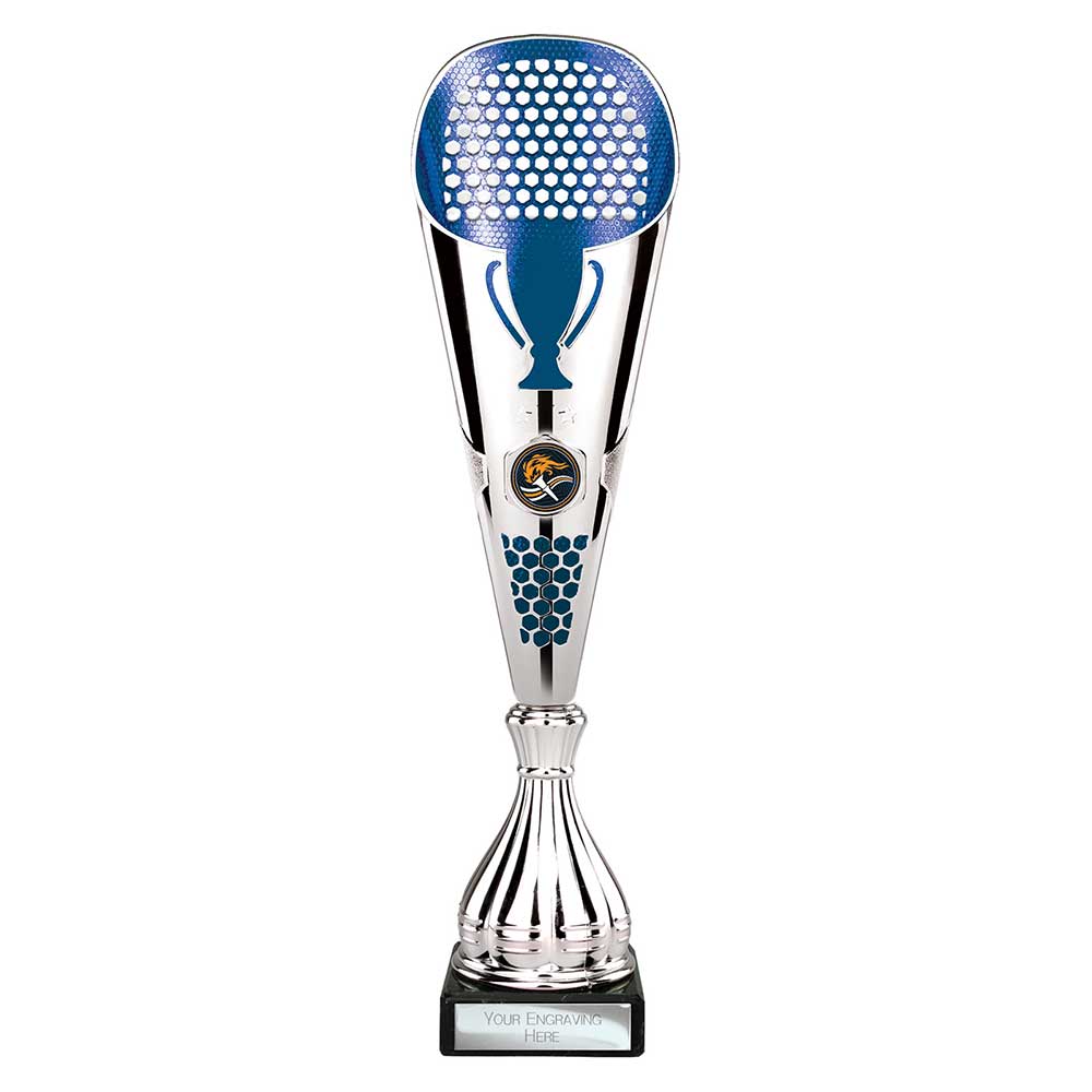Eclectic Trophy Silver & Blue - 345mm