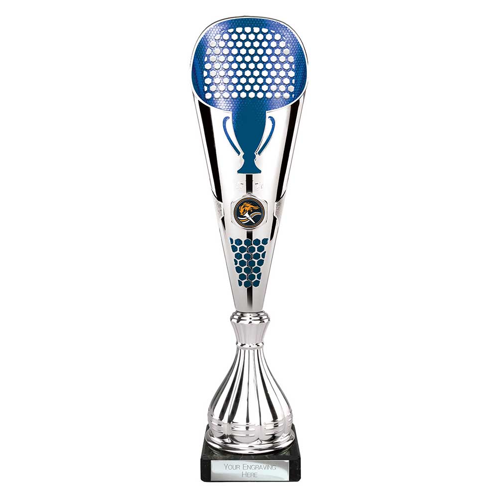 Eclectic Trophy Silver & Blue - 360mm