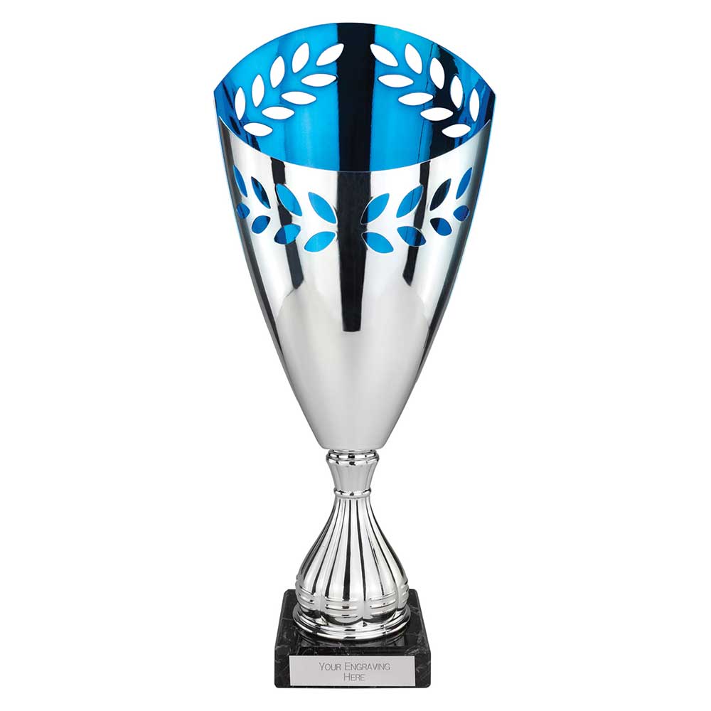 Maximus Laser Trophy Silver & Blue - 350mm