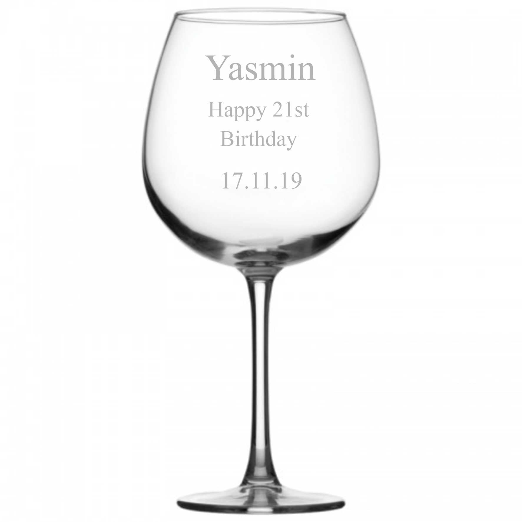 bespoke engraved 780ml wine glass