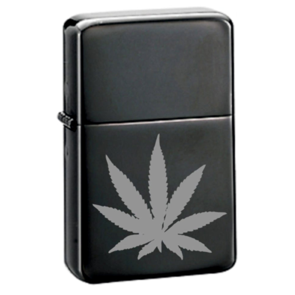 Black ice hash leaf design star lighter