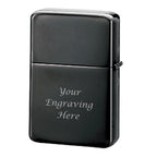 Personalised stainless steel black ice hash leaf lighter