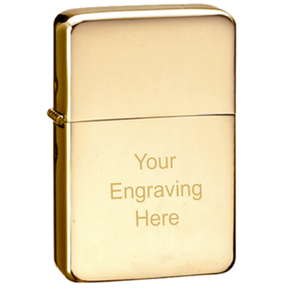 Personalised Stainless Steel Gold Star Lighter
