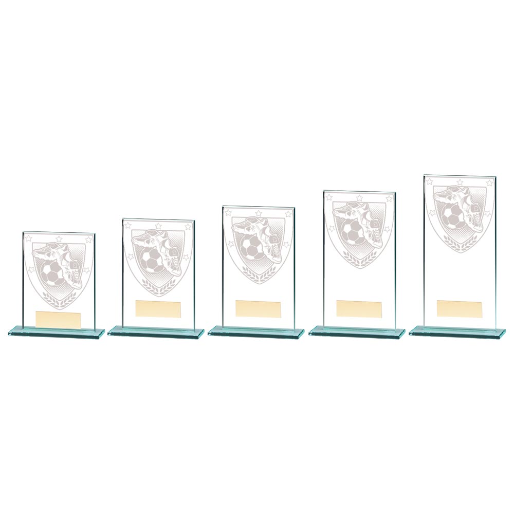 Millennium Football Boot & Ball Jade Glass Award  - CR20377