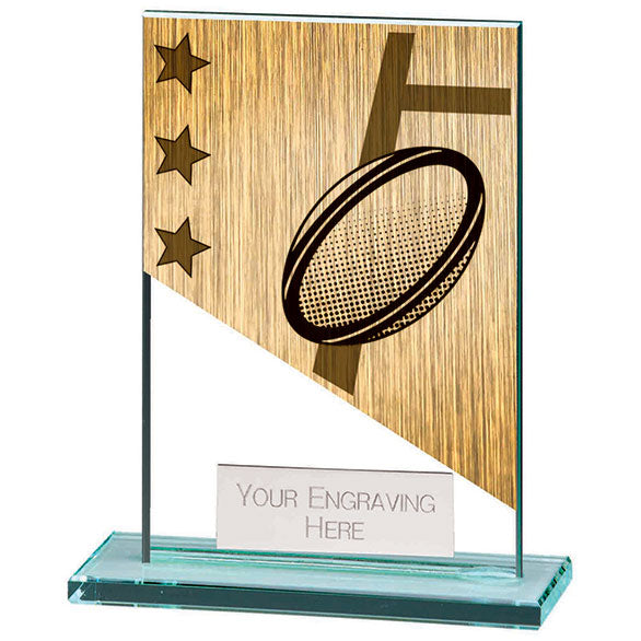 Mustang Rugby Jade Glass Award - CR22206