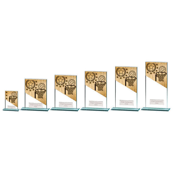 Mustang Netball Jade Glass Award - CR22214