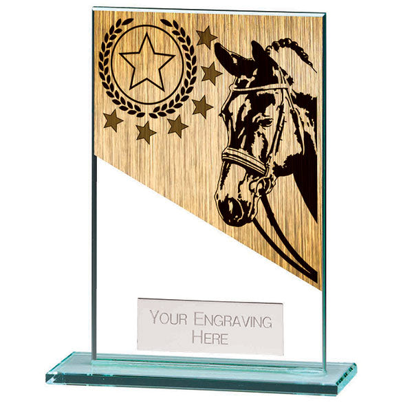 Mustang Equestrian Jade Glass Award - CR22215
